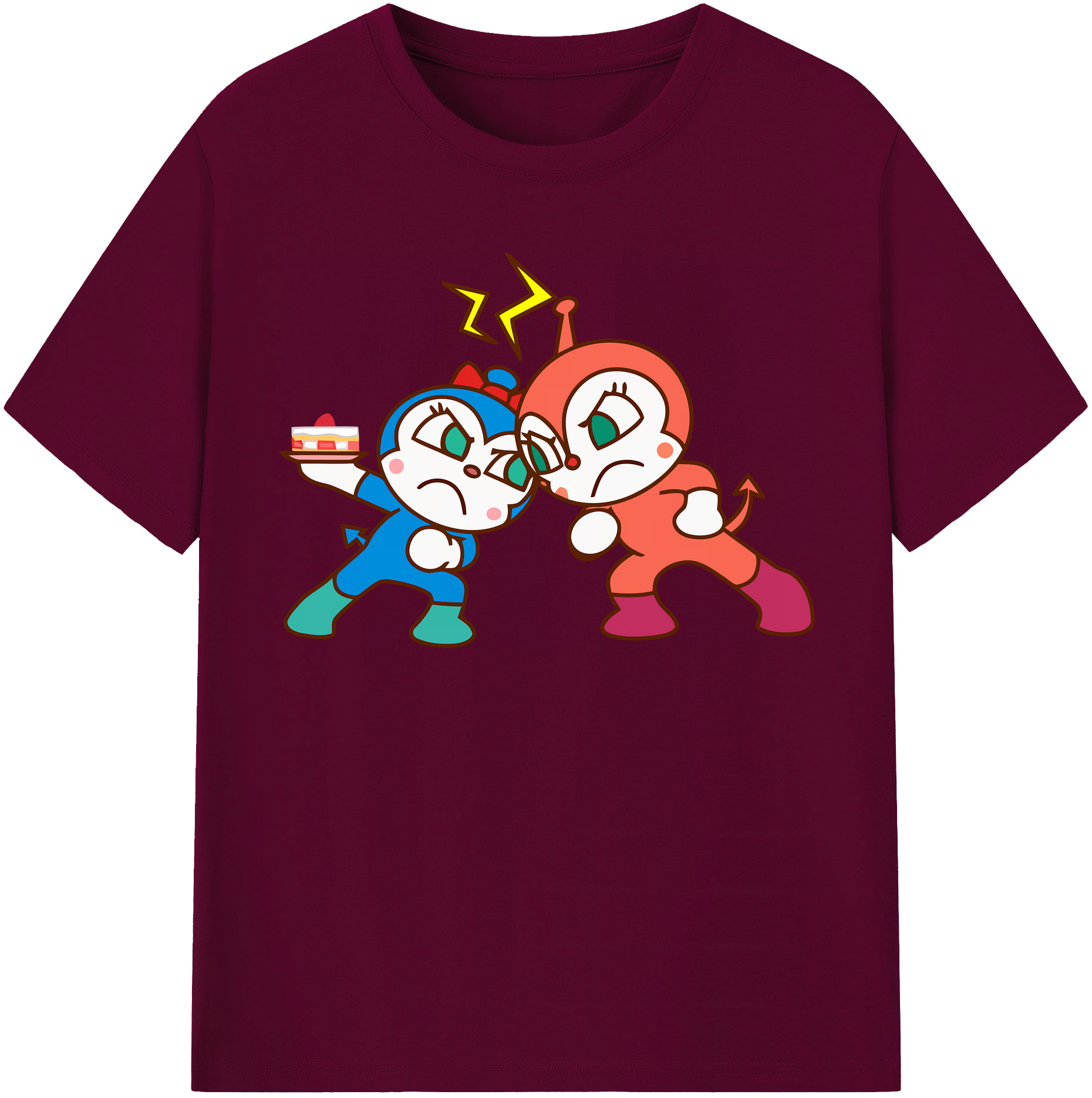 （画像用） アンパンマン Anpanman レディースカジュアルプリントTシャツ（綿100％）